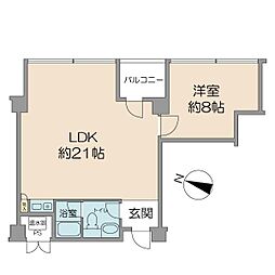 ベイステージ元町 1LDKの間取図画像