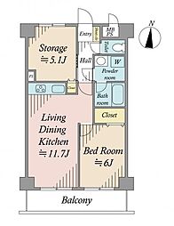 ライオンズプラザ東向島 2LDKの間取図画像