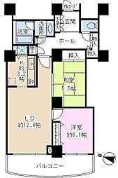 ザ・ガーデンタワーズサンセットタワー 2LDKの間取図画像