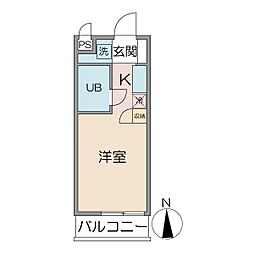 TOP平和台NO1 ワンルームの間取図画像