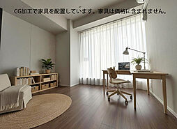 主寝室におすすめの6.6帖洋室。落ち着きに満ちたある空間です。（CG加工で家具を配置しています）