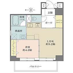 藤和半蔵門コープ 1LDKの間取図画像