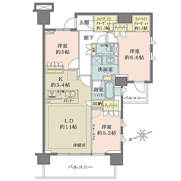間取りを拡大表示
