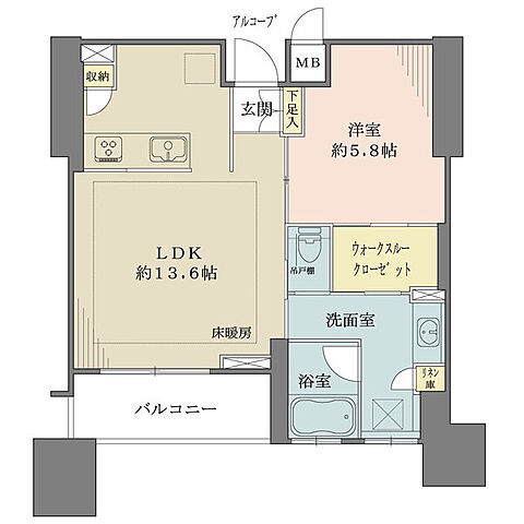 間取り 東京アインスリバーサイドタワー 10階/-