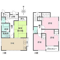 東武伊勢崎線 西新井駅 徒歩13分 4DKの間取り
