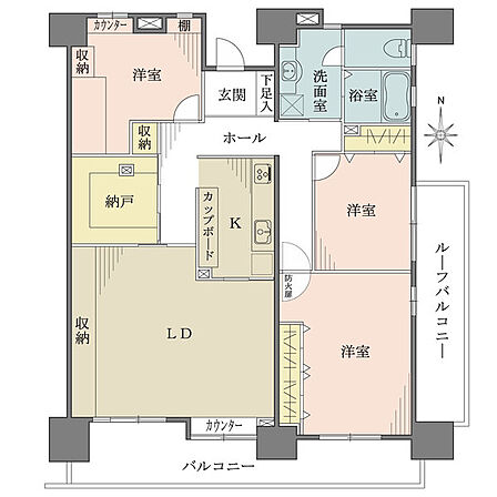 3SLDK 間取り