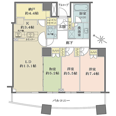 3LDK 間取り