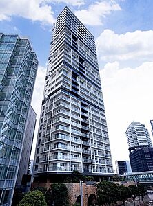 外観：大成建設施工・地上34階免震タワーレジデンス