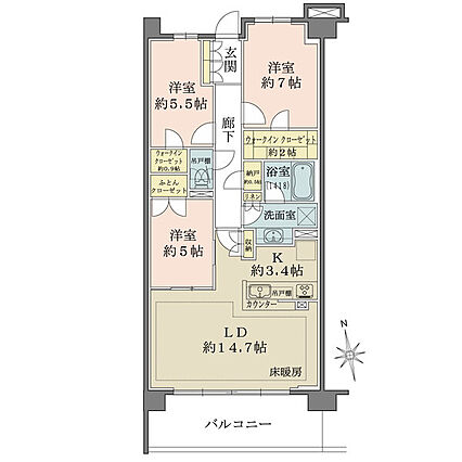 LDKと隣室合...