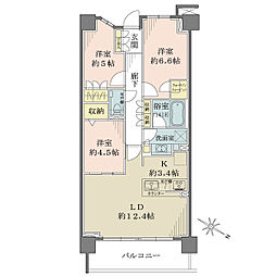 ブランズ宮崎台プレイス 3LDKの間取図画像