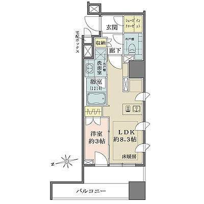 間取り プラウド五反田 14階/-