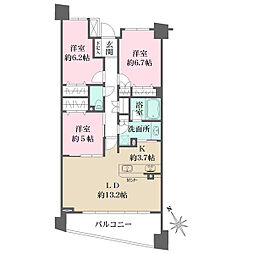 パークハウス上大岡 3LDKの間取図画像