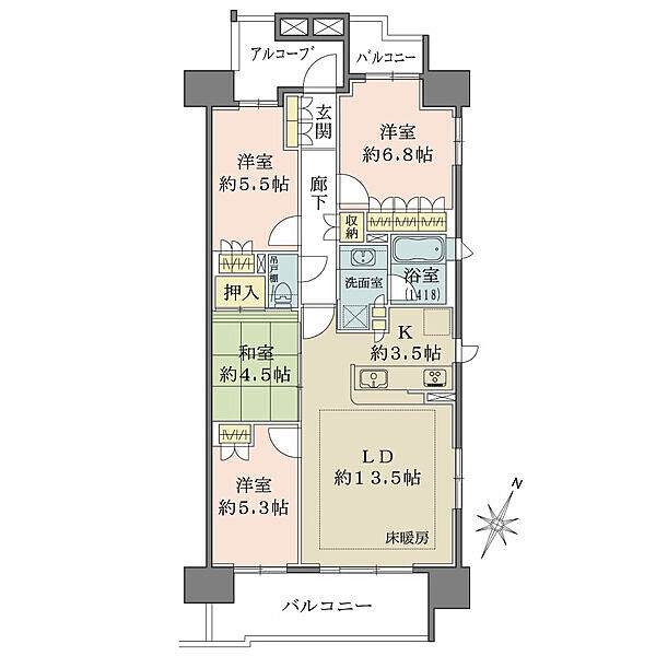 間取りを拡大表示