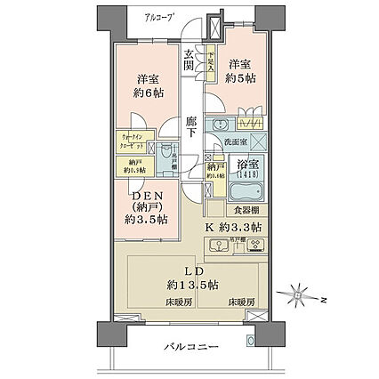 陽当り良好な東...
