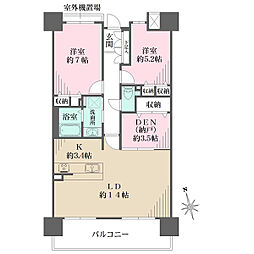 ファミール扇町アーバンステージ 2SLDKの間取図画像