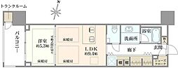 プラウド神田 1LDKの間取図画像