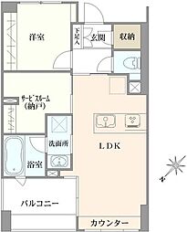 サンクタス127新川 1SLDKの間取図画像