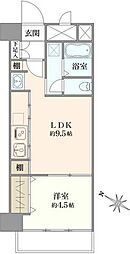 秀和第二築地レジデンス 1LDKの間取図画像