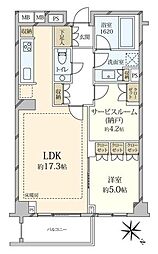 南平台ハウス 1SLDKの間取図画像