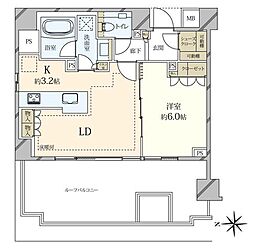南青山マスターズハウス 1LDKの間取り