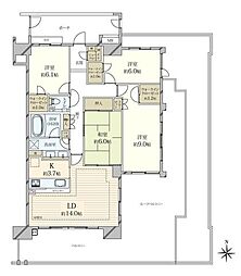 常盤台ガーデンソサエティ 4LDKの間取図画像
