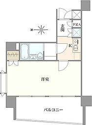 アメニティ大塚 1Kの間取図画像