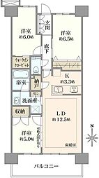 プラウドシティ吉祥寺 3LDKの間取図画像