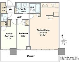 間取図画像 2LDK