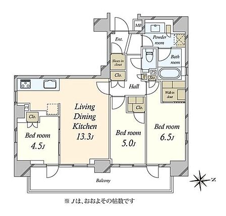 3LDK 間取り