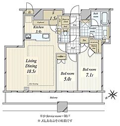 間取図画像 2SLDK