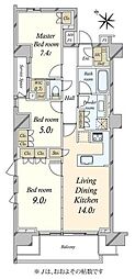 パークホームズ西小山 3LDKの間取図画像