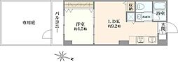 セントラル三田 1LDKの間取図画像