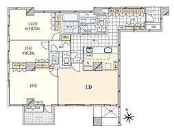 プラウド元麻布 3LDKの間取図画像
