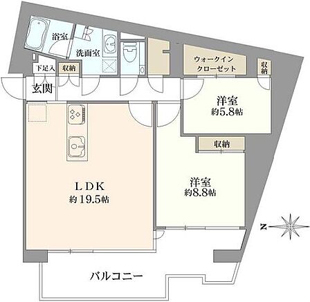 2LDK 間取り