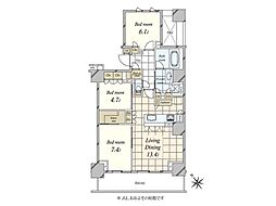 港区白金台5丁目マンション 3LDKの間取図画像