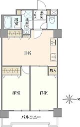グランドパレス田町 2DKの間取図画像