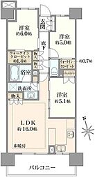 リビオシティ南砂町ステーションサイト 3LDKの間取図画像