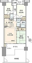 エムステージ・イースティア 3LDKの間取図画像