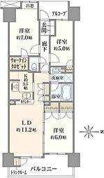 東京ビューマークス 3LDKの間取図画像