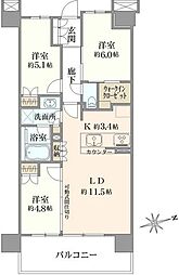 リビオシティ南砂町ステーションサイト 3LDKの間取図画像