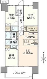 ルネ南砂町リバーフィール 3LDKの間取図画像