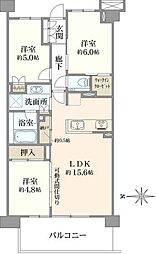 プラウドシティ方南町 3SLDKの間取図画像