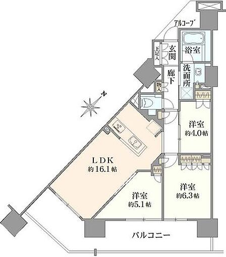3LDK 間取り