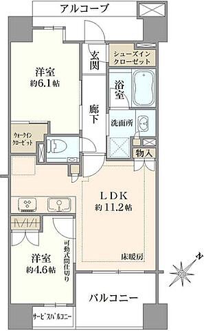 間取り プラウドシティ小竹向原グランドコート 4階/-