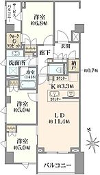ブランズ南荻窪 3LDKの間取り