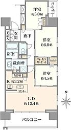 パークホームズ錦糸町ザレジデンス 3LDKの間取図画像