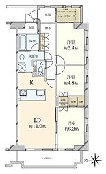 ハイシティ清澄白河ステーションプラザ 3LDKの間取図画像