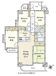 モア・ステージ墨田ラシェール 4LDKの間取り