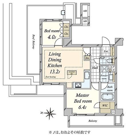 間取り ピアース祐天寺 4階/-