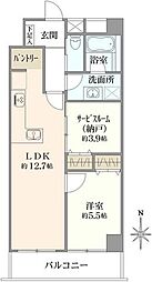 インペリアル蒲田 1SLDKの間取図画像